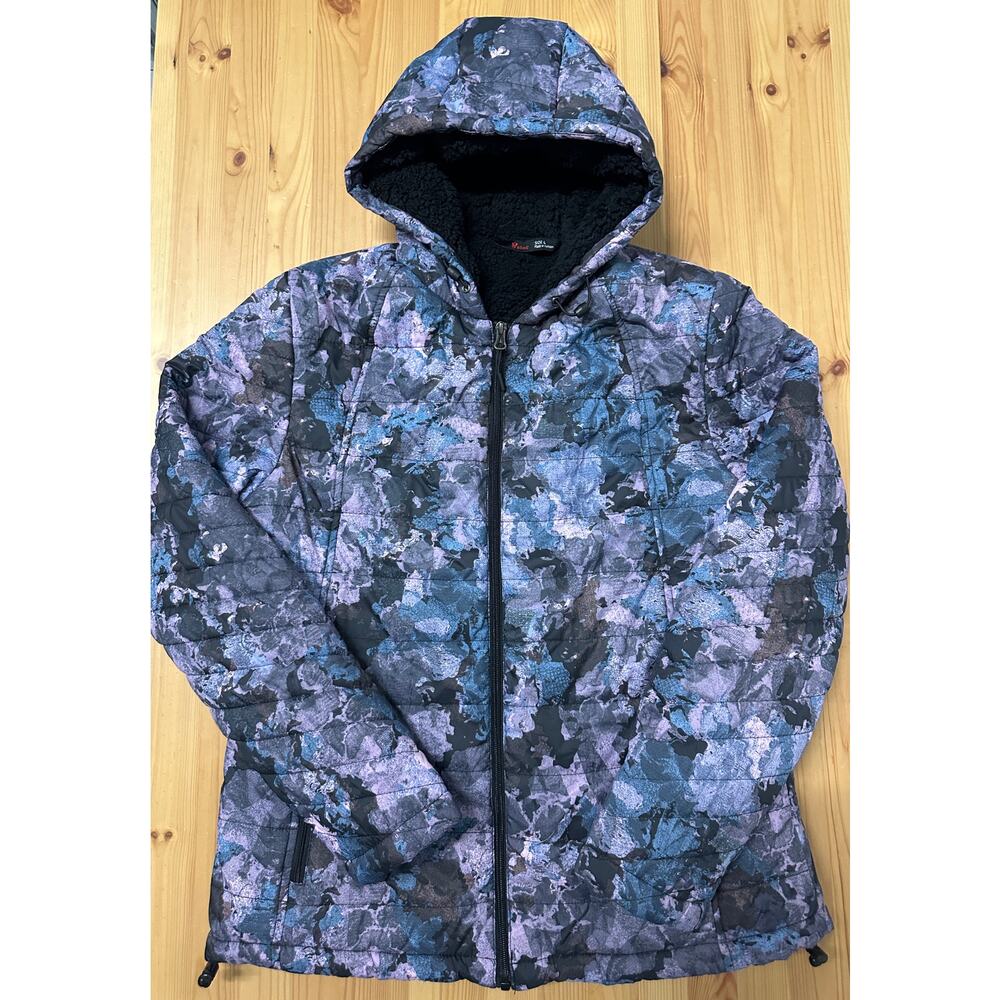 Stoic Womens Fleece Sherpa Lined Hooded Jacket Large